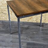 60s 70s teak office table desk chrome frame Danish design