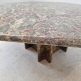 Italian octagon marble coffee table, 1980s