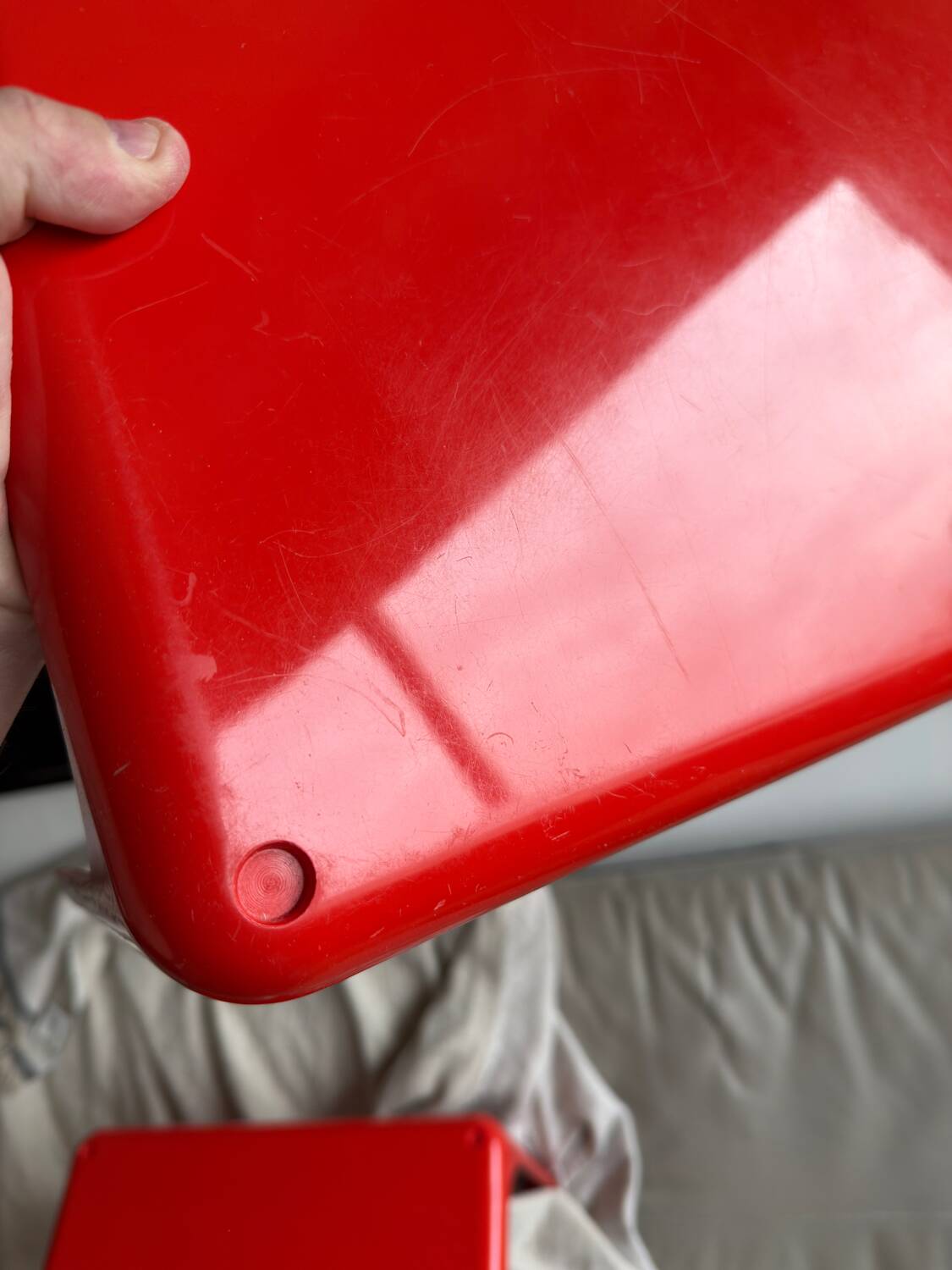 2 stackable tables Demetrio 45 by Vico Magistretti for Artemide