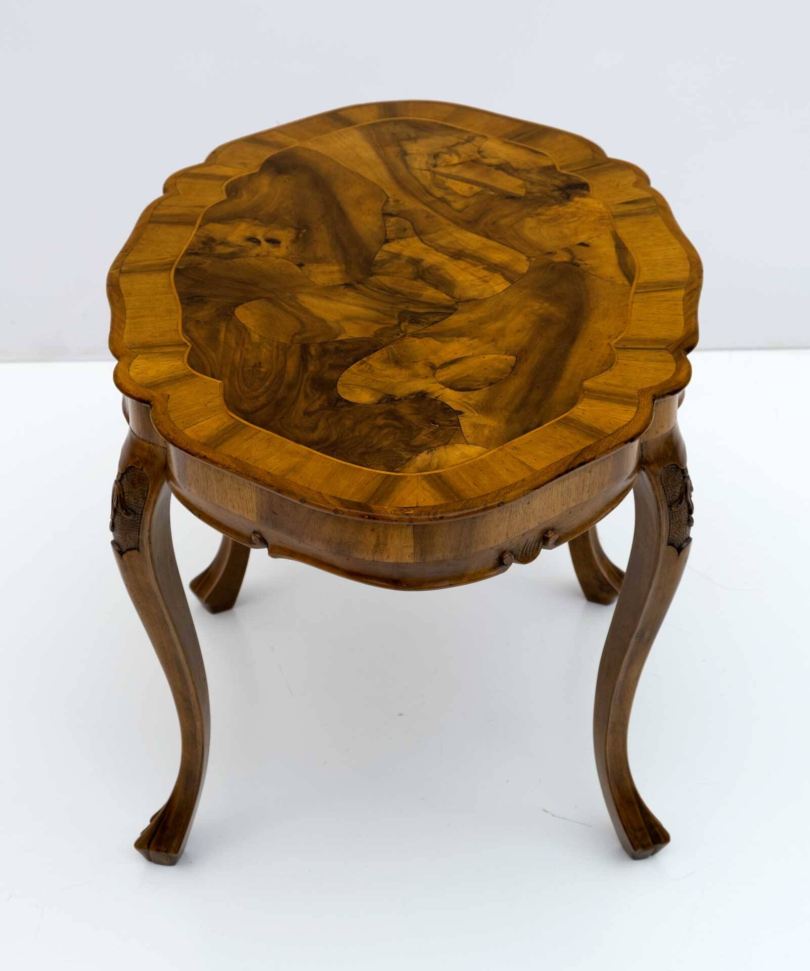 Baroque Style 20th Century Italian Walnut Coffee Table