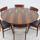 Arne Jacobsen Round Palisander Dining Table for Fritz Hansen, Denmark, 1980