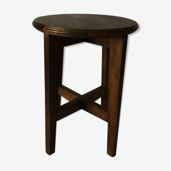 Table d'appoint bout de canapé en bois vintage