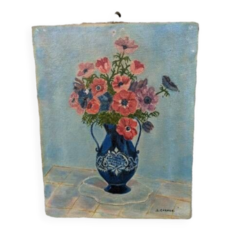 Old painting "Anemones"