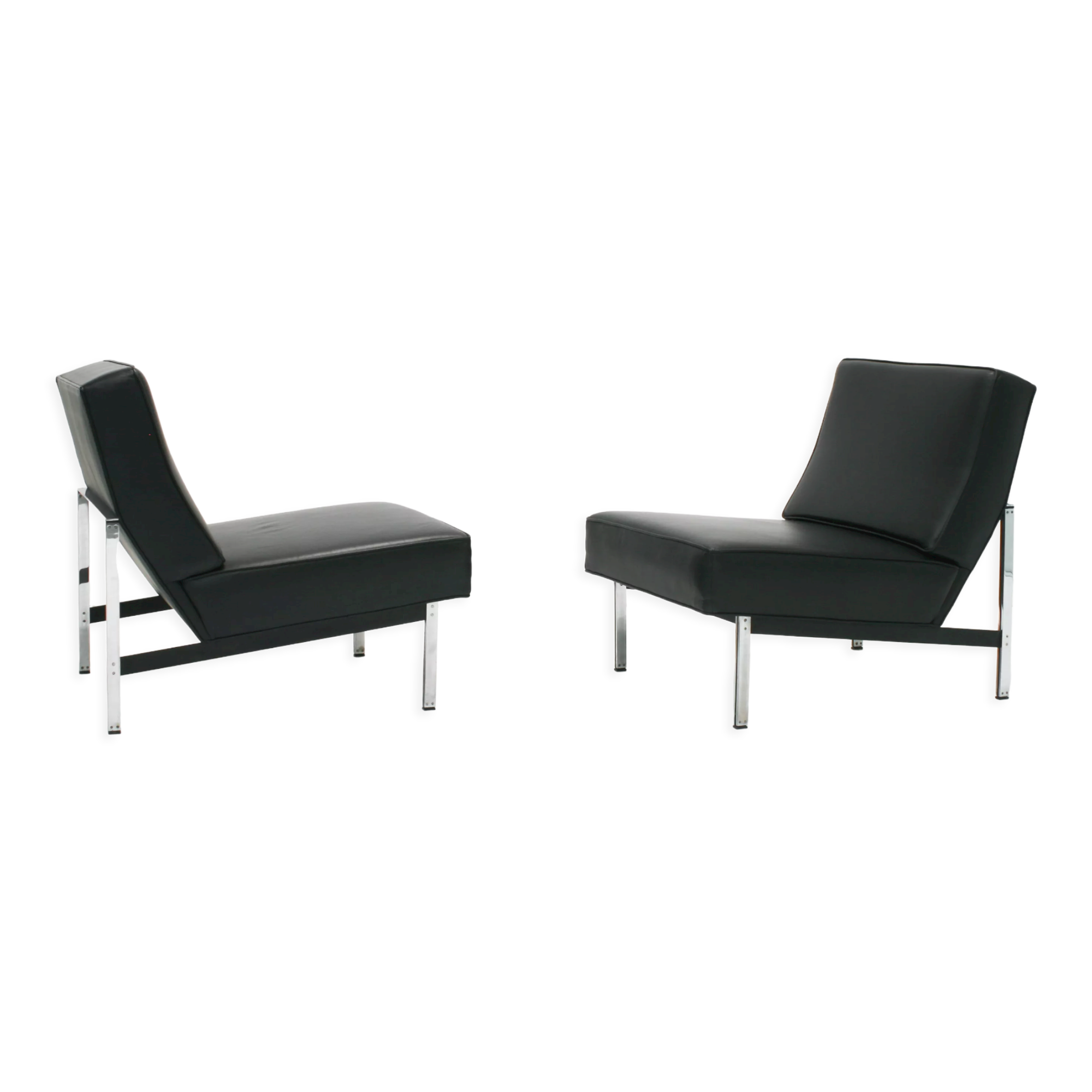 Paire de chauffeuses bar parallèle modèle 51 par Florence Knoll pour Knoll International 1960