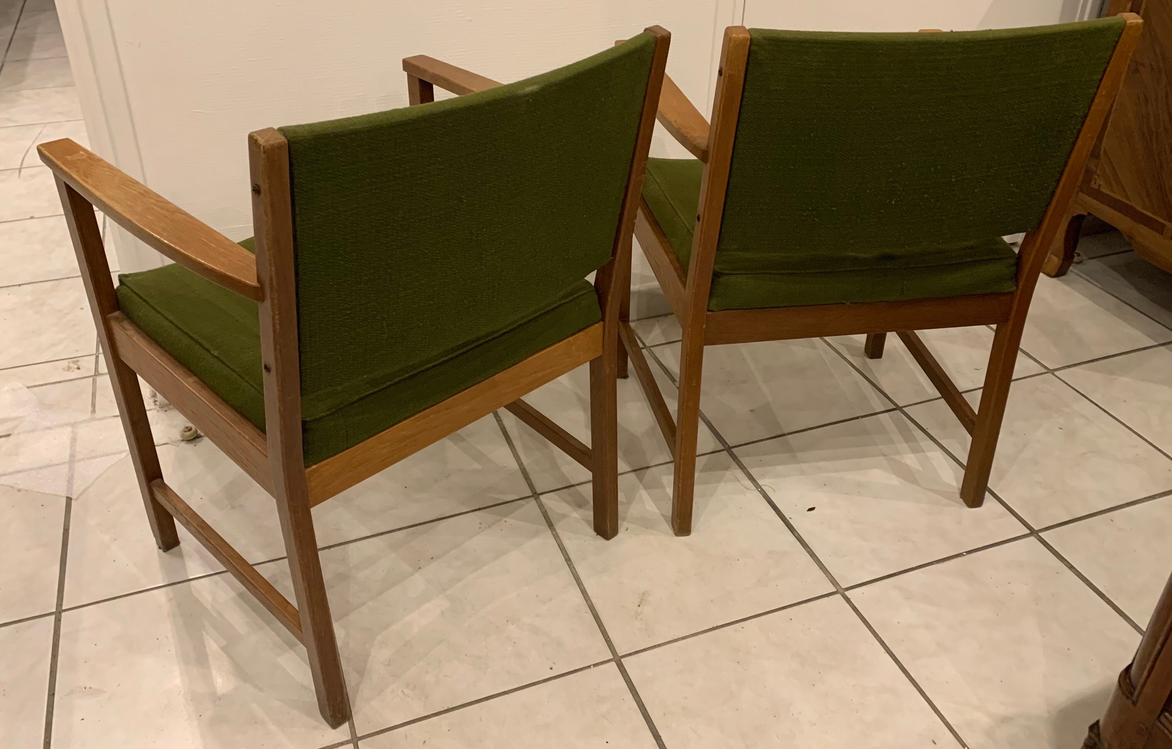 Pair of Scandinavian armchairs in teak 60s
