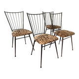 Set of 4 iron chairs