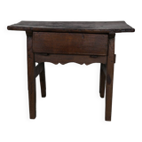Antique Spanish Rustic Chestnut Side Table/Console, 18th Century