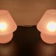 Paire de lampes champignon en verre