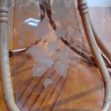 Glass and rattan hanging