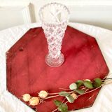 Small vintage crystal soliflore vase