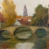 View of Bruges signed Mascart