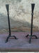Pair of vintage wrought iron candle holders
