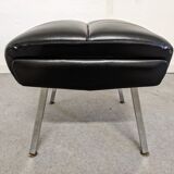 Leather Ottoman from the 50s/60s