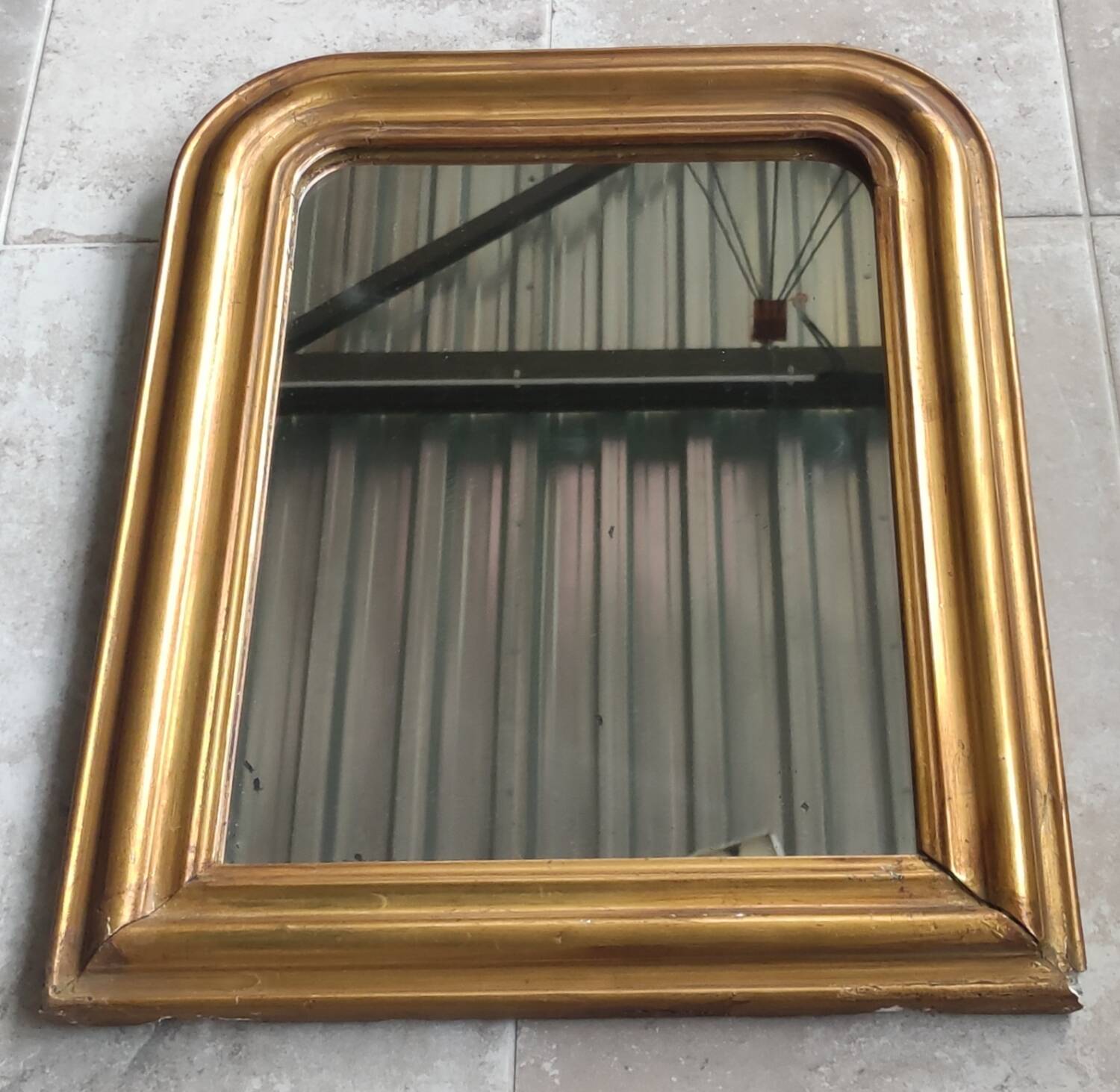 Antique small golden mirror louis philippe