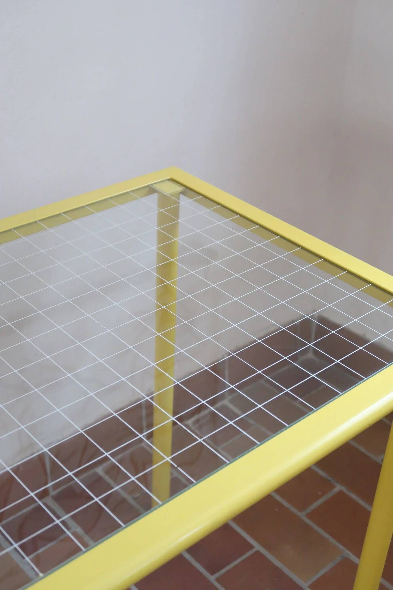 Giandomenico Belotti desk for Fly Line, yellow metal