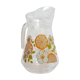 Carafe patterns flowers in glass -vintage