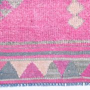 Pink Handmade Runner Rug, 82x336Cm