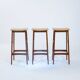 Eric Buch (Buck) Dyrlund teak bar stool, set of 3, Denmark 1960s