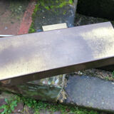 Bauhaus desk lamp gilded brass and teak