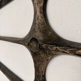 XXL wall sculpture in cast aluminium, 1970s Brutalist design.