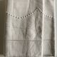 Linen cloth sheet embroidered with a pea festoon