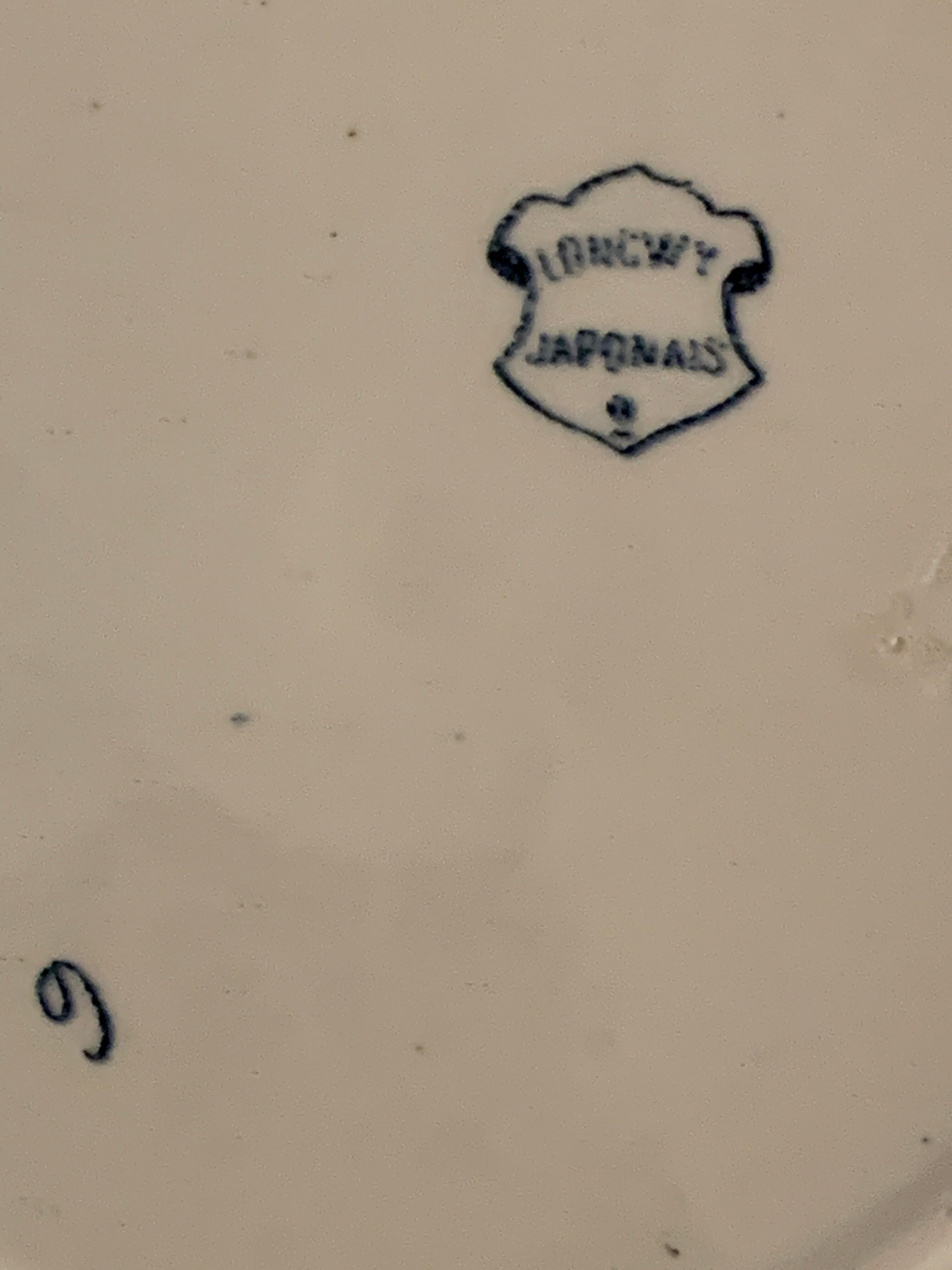 4 Japanese Longwy flat plates