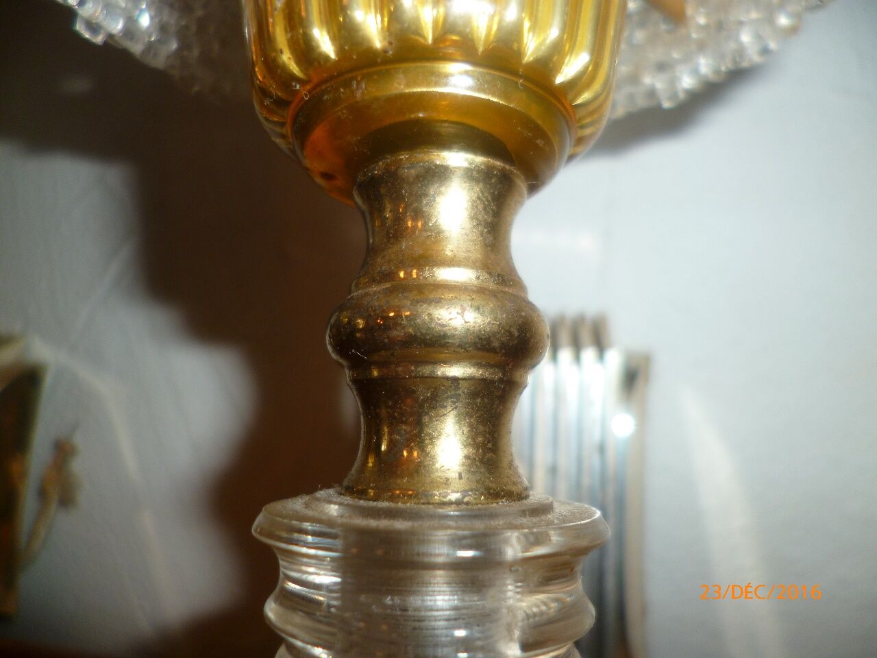 Lot of 2 sconces resin 1960 70 granitee