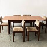 1960’s mid century G Plan dining table with 6 matching dining chairs