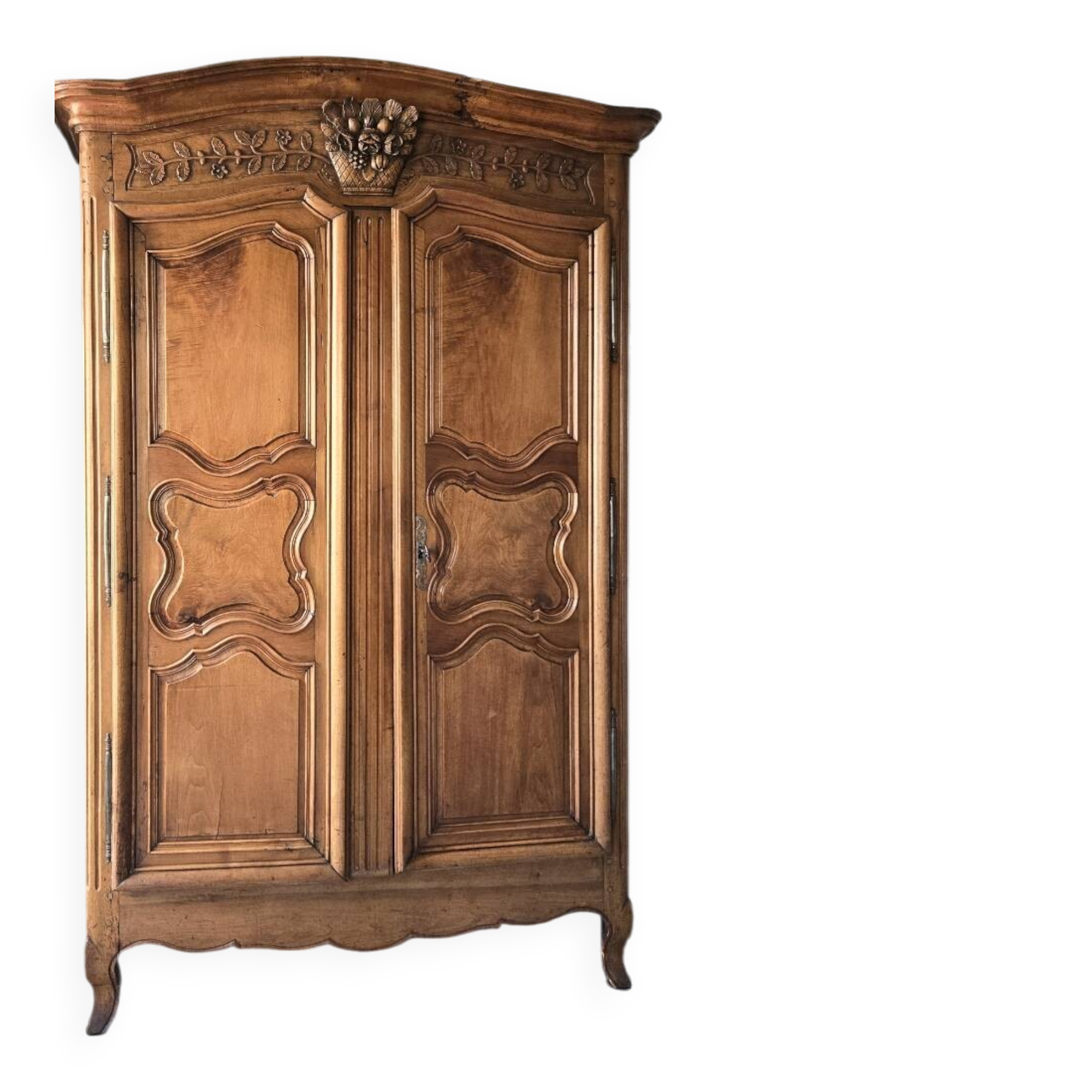 Antique Louis XV Provençal marriage armoire