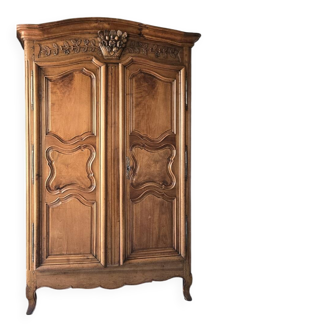 Antique Louis XV Provençal marriage armoire