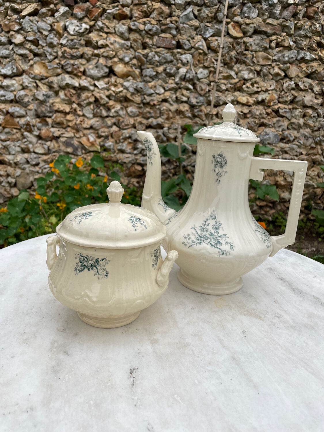 Pourer and sugar iron earth Gien