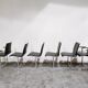 Vintage chrome dining chairs, 1970s