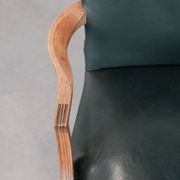 Old English cowhide and wooden Gainsborough side/desk chair