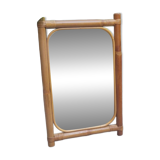 Miroir rotin 60's