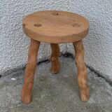 Vintage turned leg tripod stool 1960