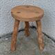 Vintage turned leg tripod stool 1960