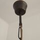 French Vintage Retro Bronze Effect Metal 3 Light Chandelier Glass Shade