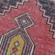 4x8 Pale Red Geometric Vintage Rug, 129x258Cm