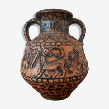 Vase à oreilles par jasba keramik années 60