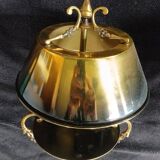 Empire bouillotte lamp wall sconces in tole and gilded bronze