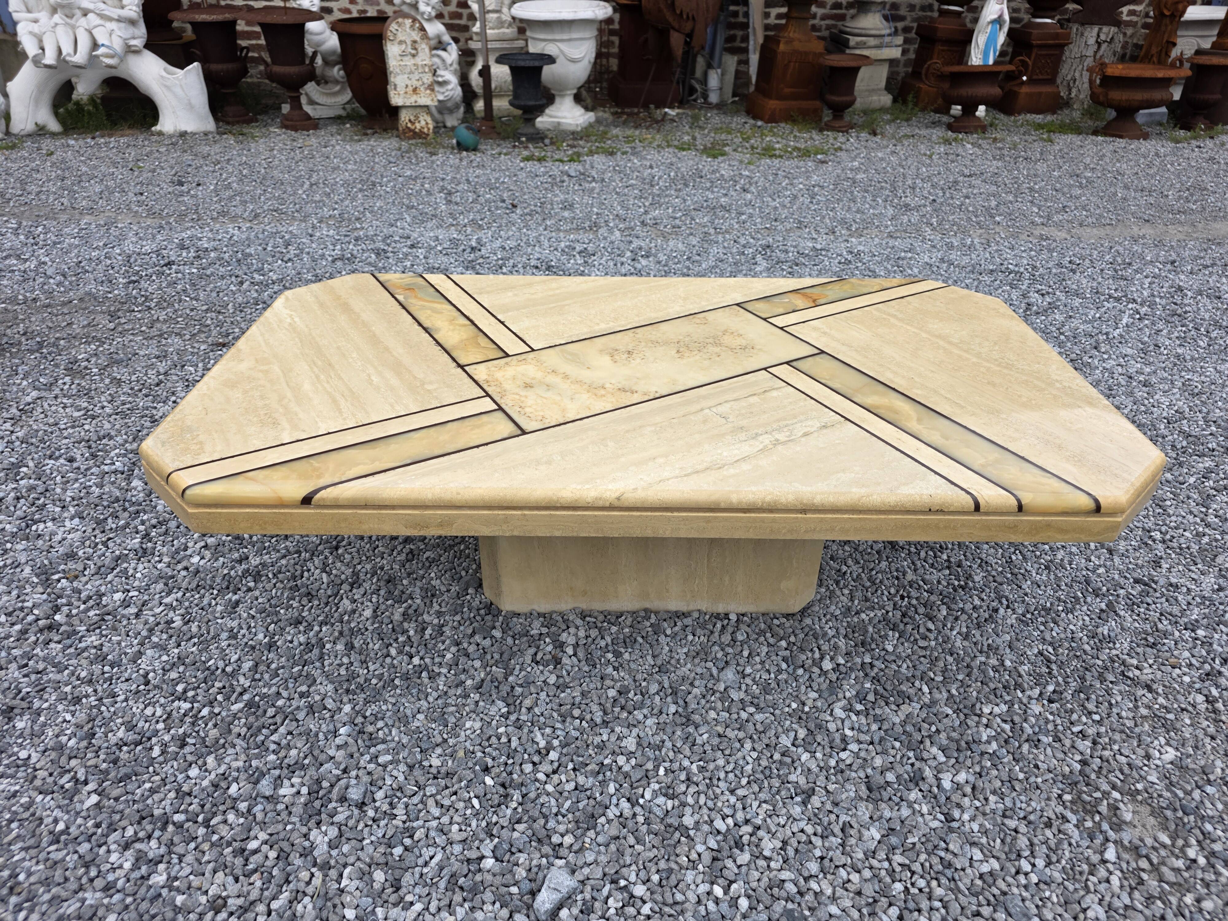 Travertine coffee table from the 70s/80s.