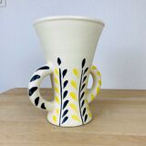 Sim Vallauris ceramic vase with handles