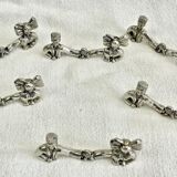 6 silver-plated knife rests Schlumberger Alsace Lorraine