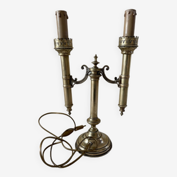 Candelabra lamp 2 branches empire style
