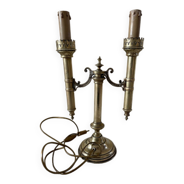Empire style 2-branch candelabra lamp