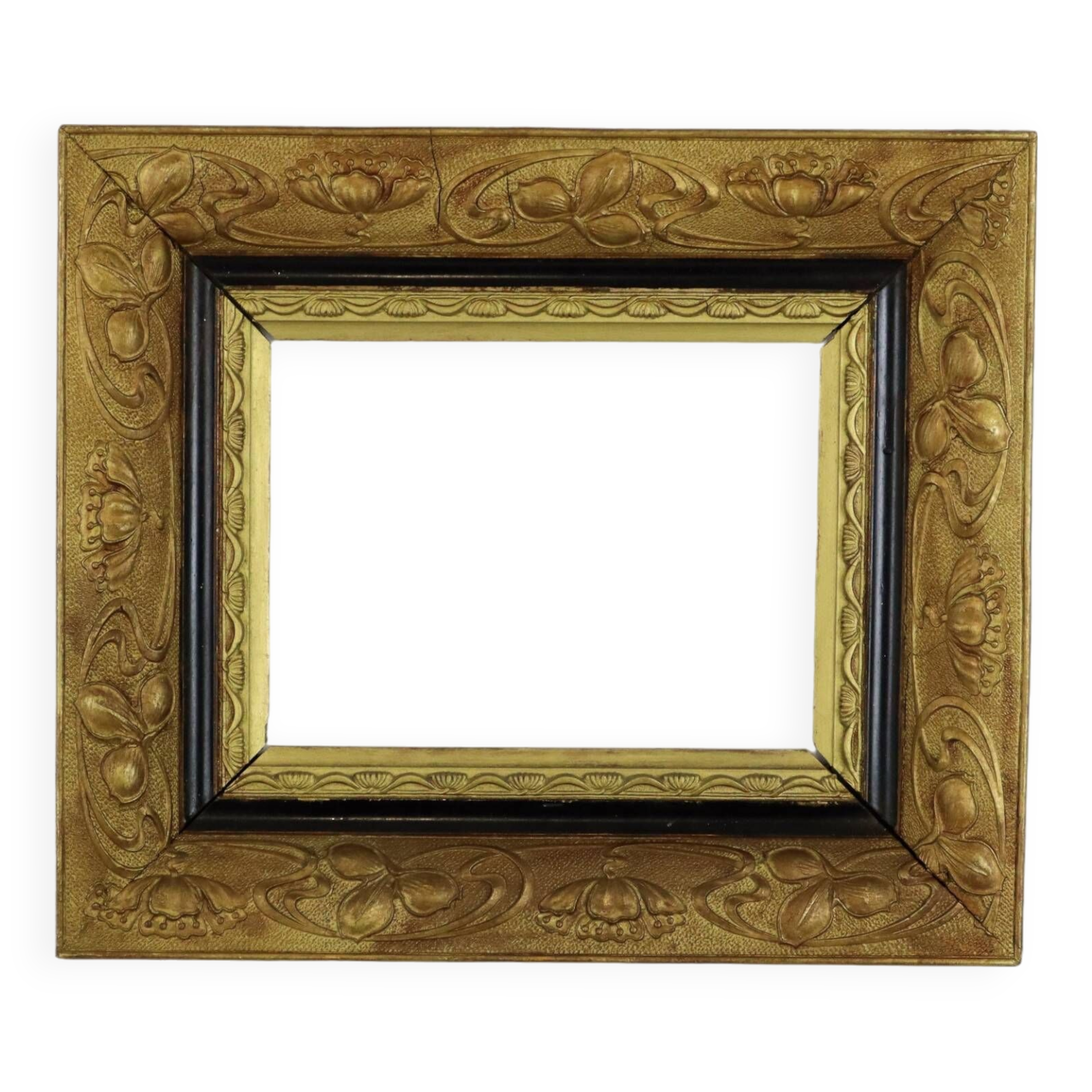 Antique Gilded Wooden Frame Classic Baroque Style Frame 38x33cm