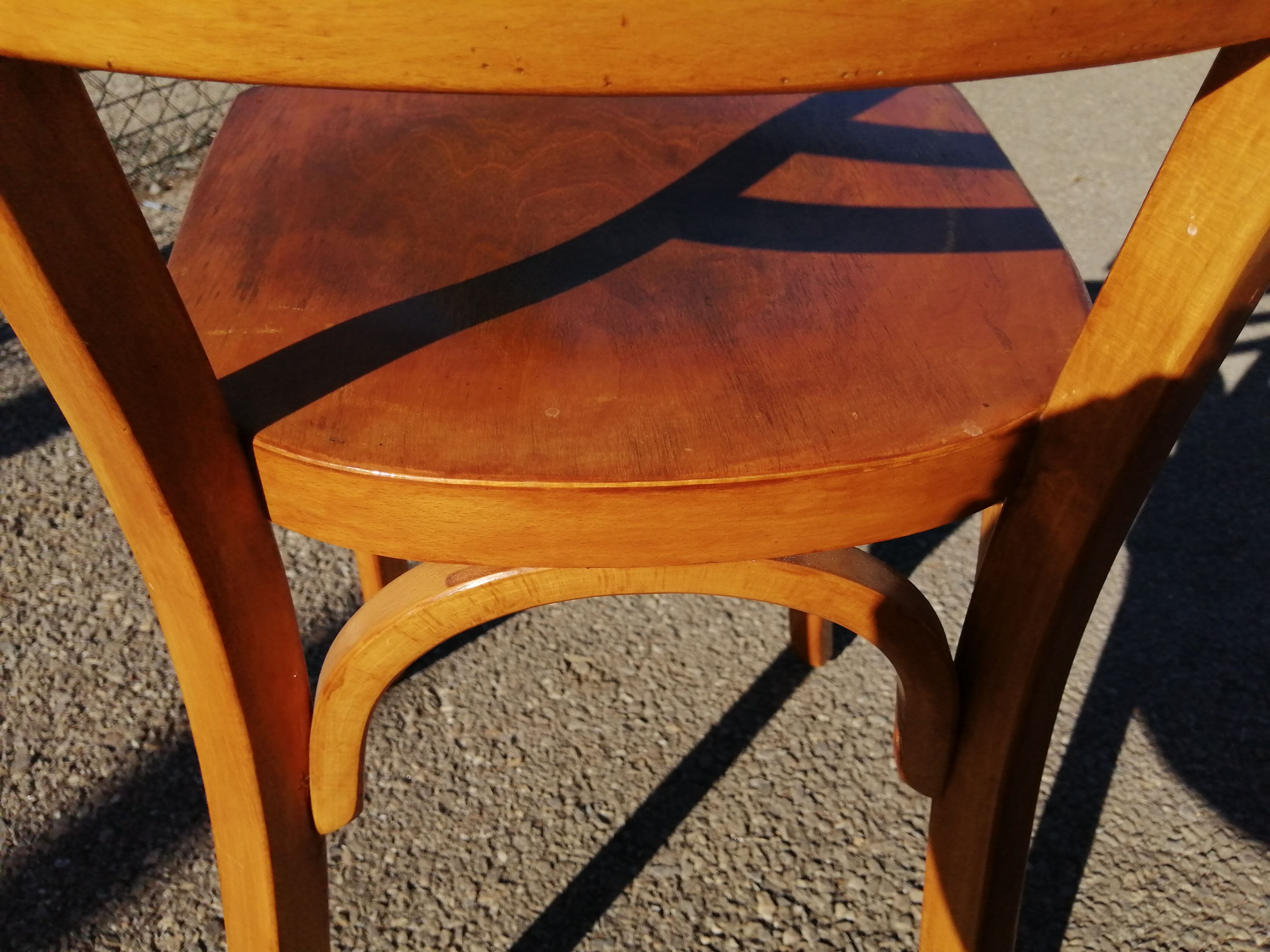 Series of 3 chairs bistrot bauhmann - vintage