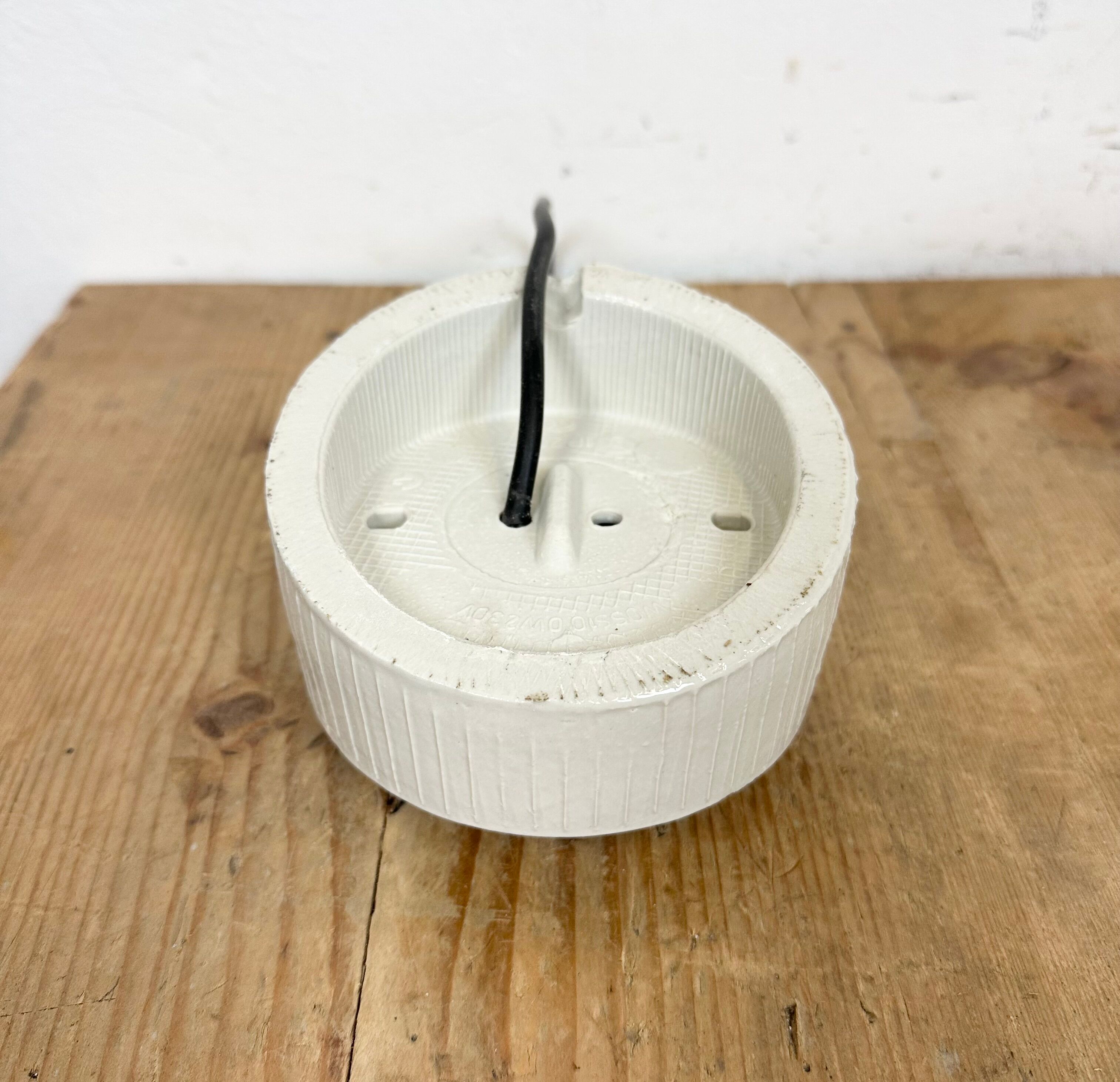 Vintage White Porcelain Wall Light, 1970s