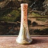 Legras enamelled glass soliflore vase