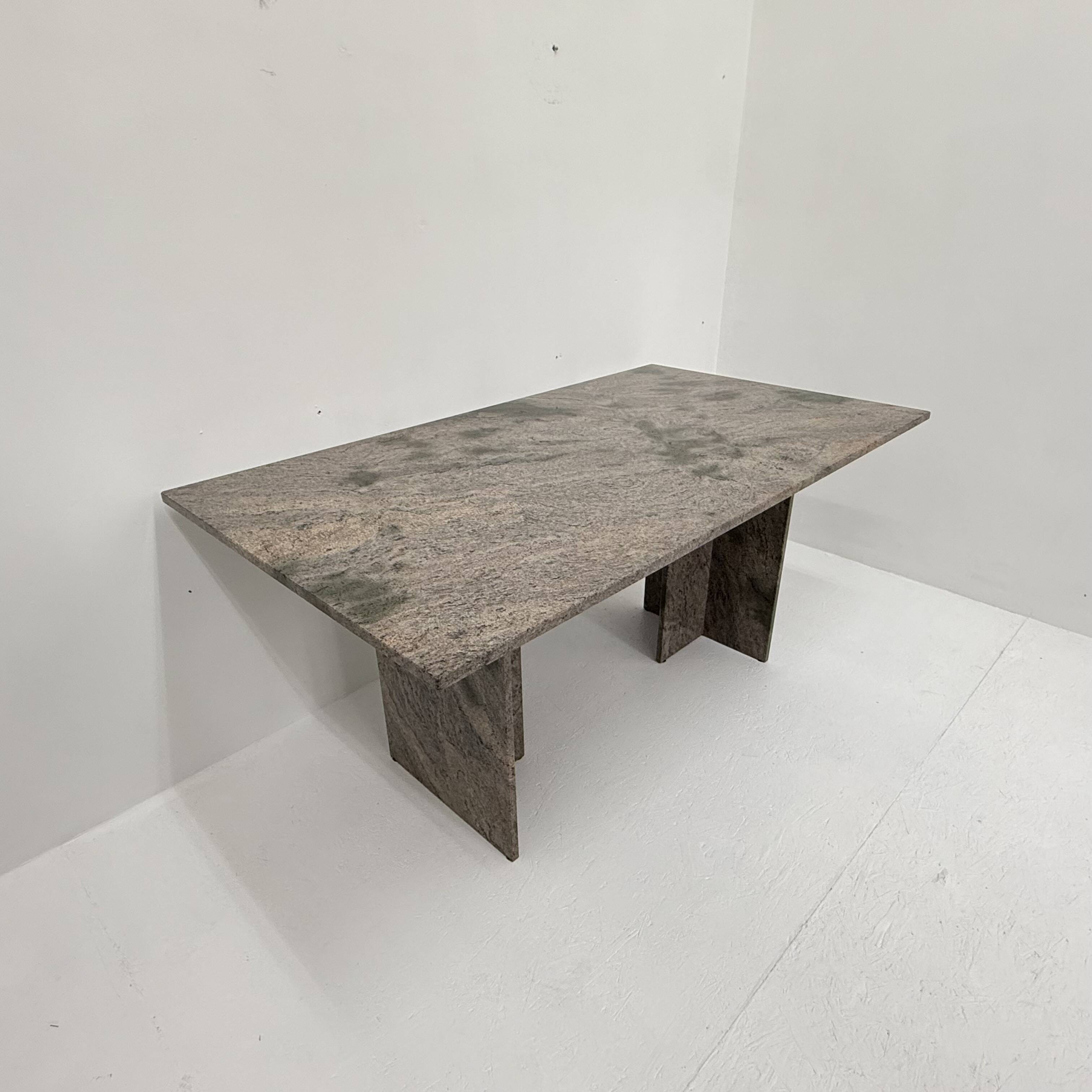 Mid-century modern granite dining table , 1970s